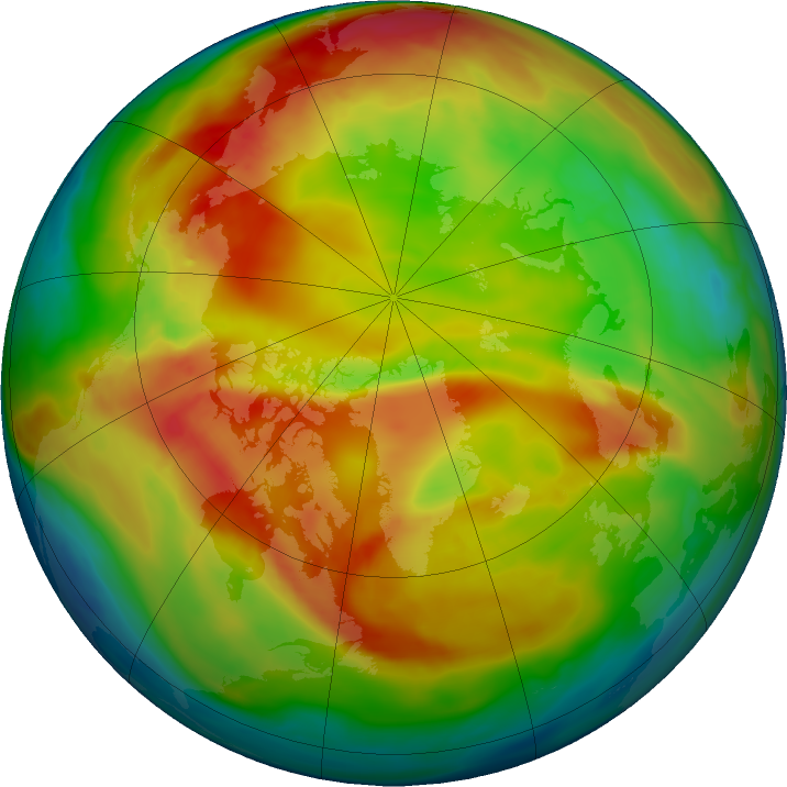 Arctic ozone map for 28 January 2021